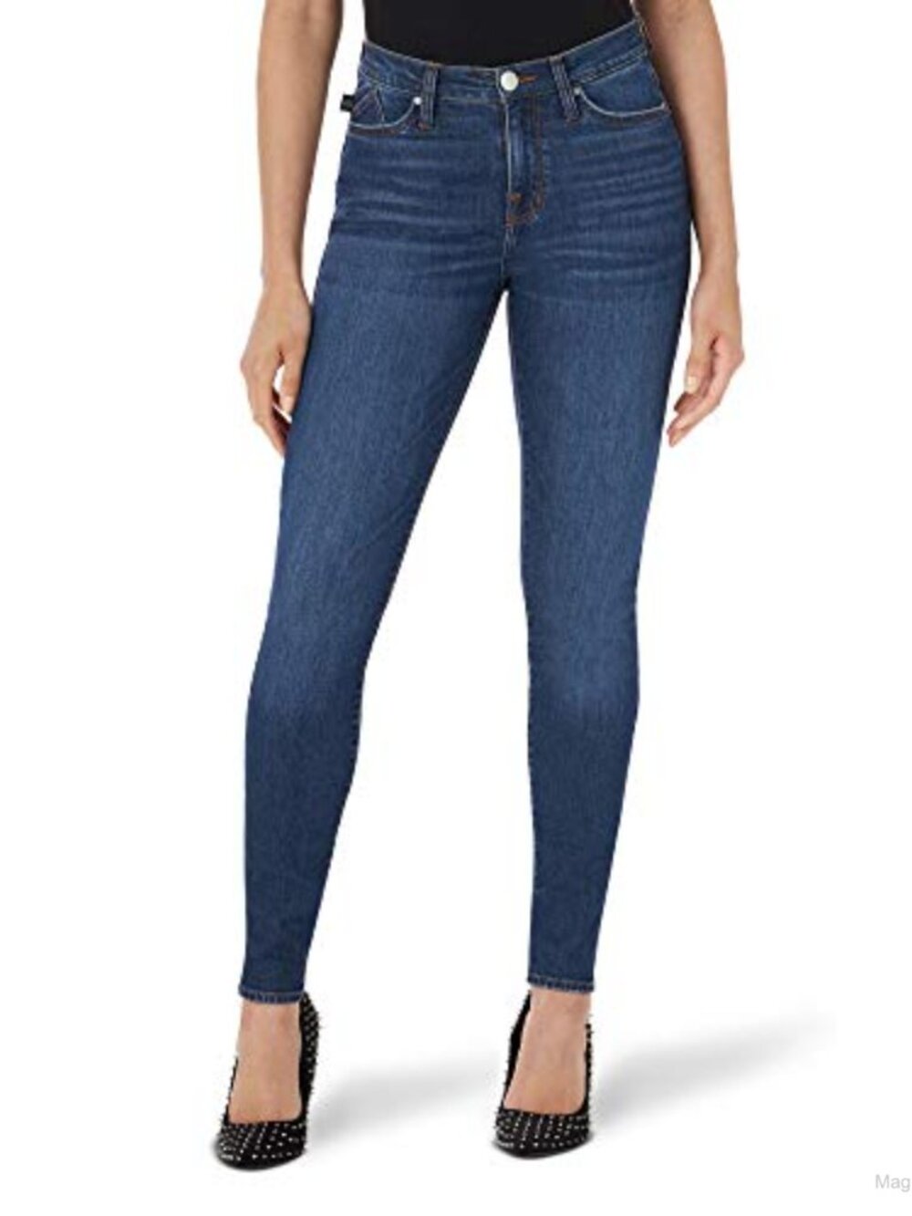 High Rise Skinny Jeans Stretch Cotton Denim Slim Fit